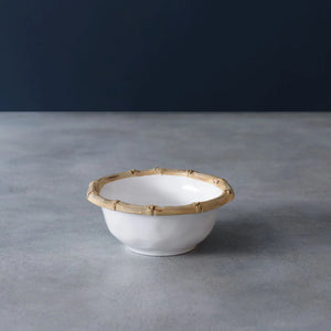 VIDA Bamboo Small Dip Bowl (White and Natural)