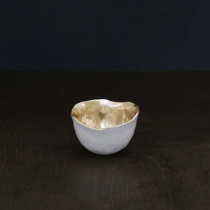 THANNI Osaka Small Bowl (White and Gold)