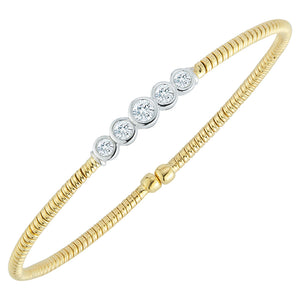 DA Gold 18K Yellow Gold and Diamond Bracelet