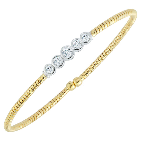 DA Gold 18K Yellow Gold and Diamond Bracelet