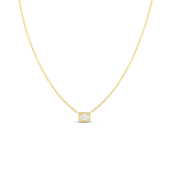 Roberto Coin Emerald Cut Diamond Pendant